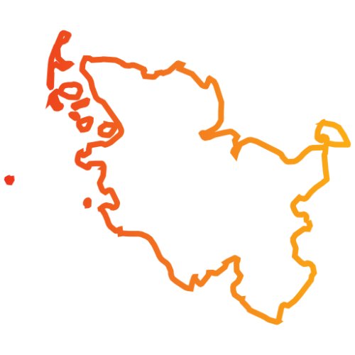 Umring des Bundeslandes Schleswig-Holstein